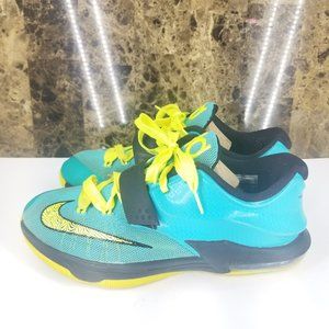 Nike KD VII 7 GS 7Y Hyper Jade Volt Photo Blue Kev